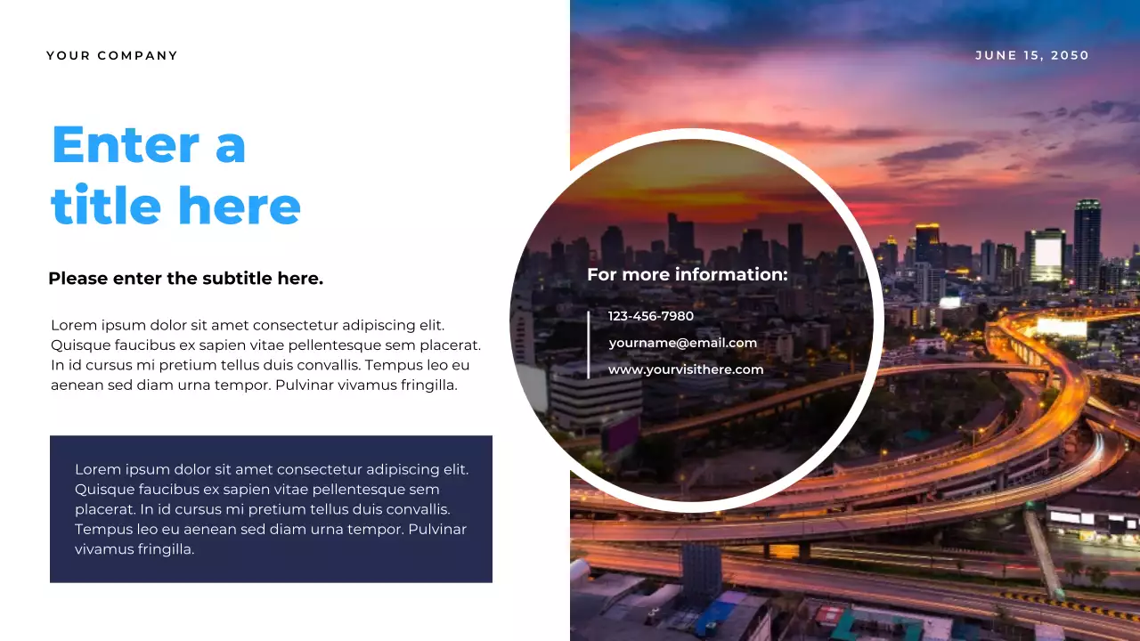 blue modern report document