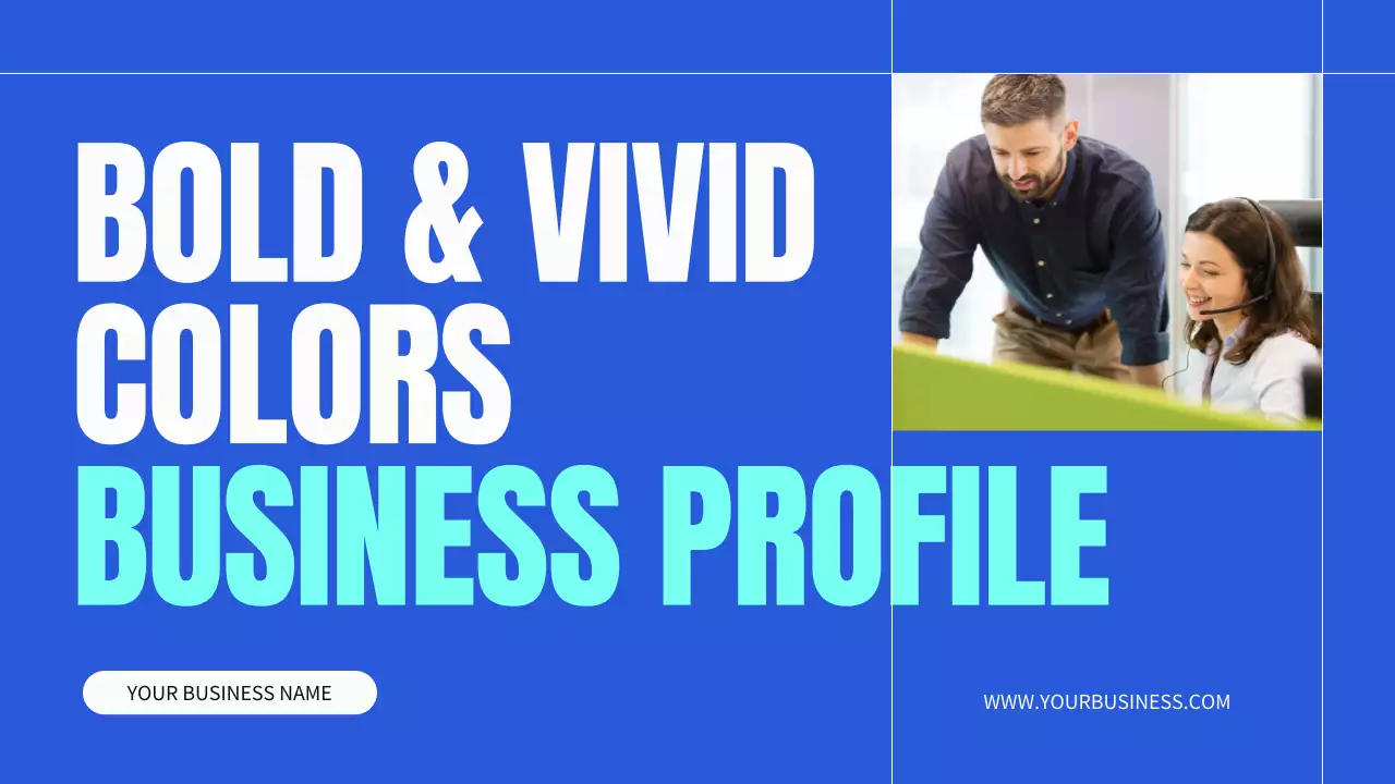 blue modern business profile