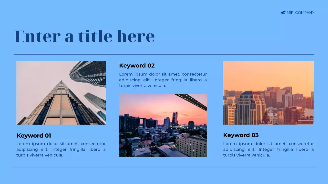 blue modern business report