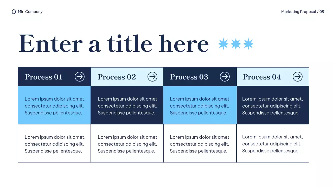 navy modern marketing proposal