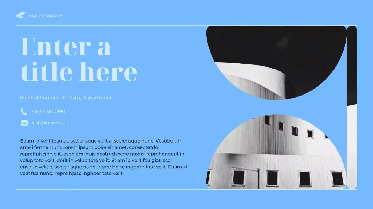 blue modern business report