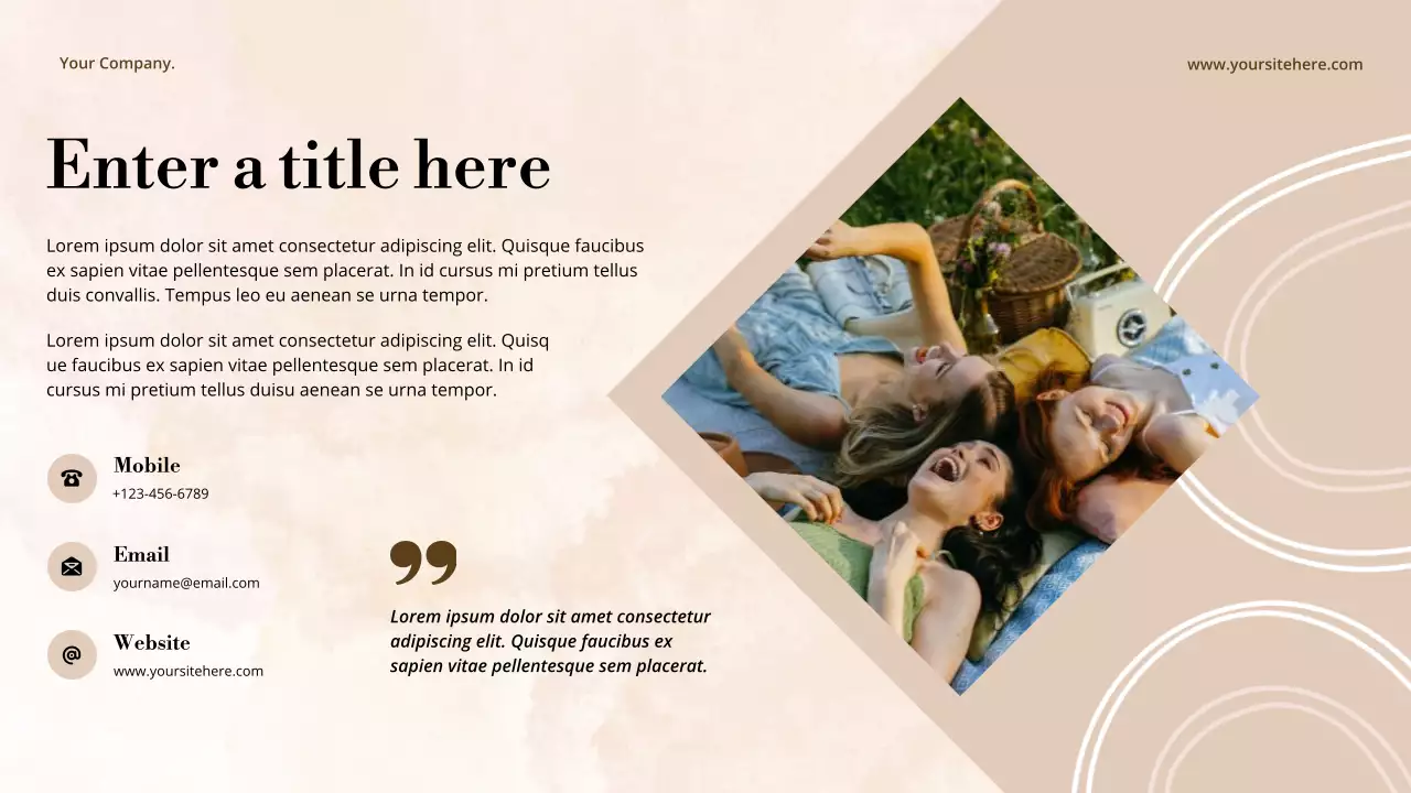 Elegant beige style philosophy announcement