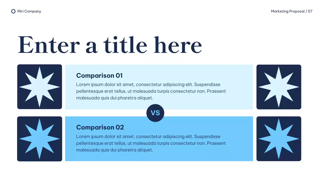 navy modern marketing proposal