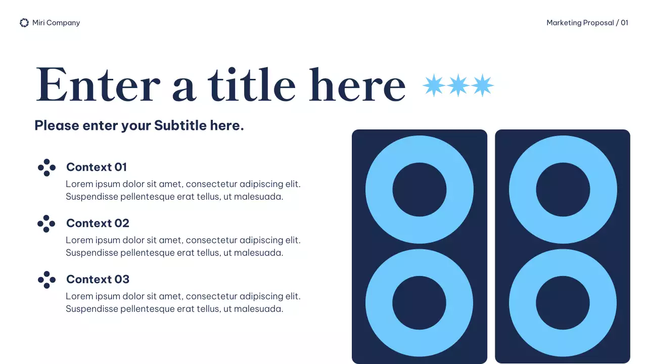 navy modern marketing proposal