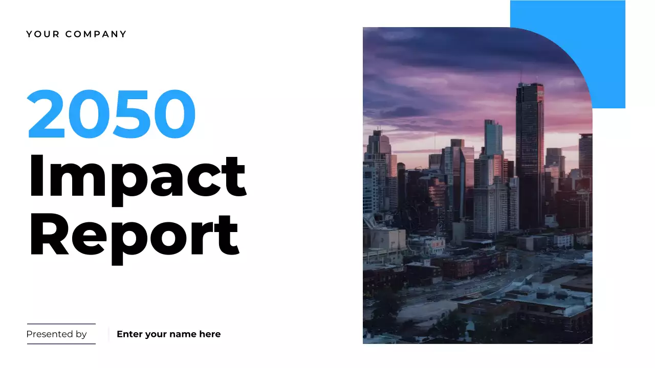 blue modern report document