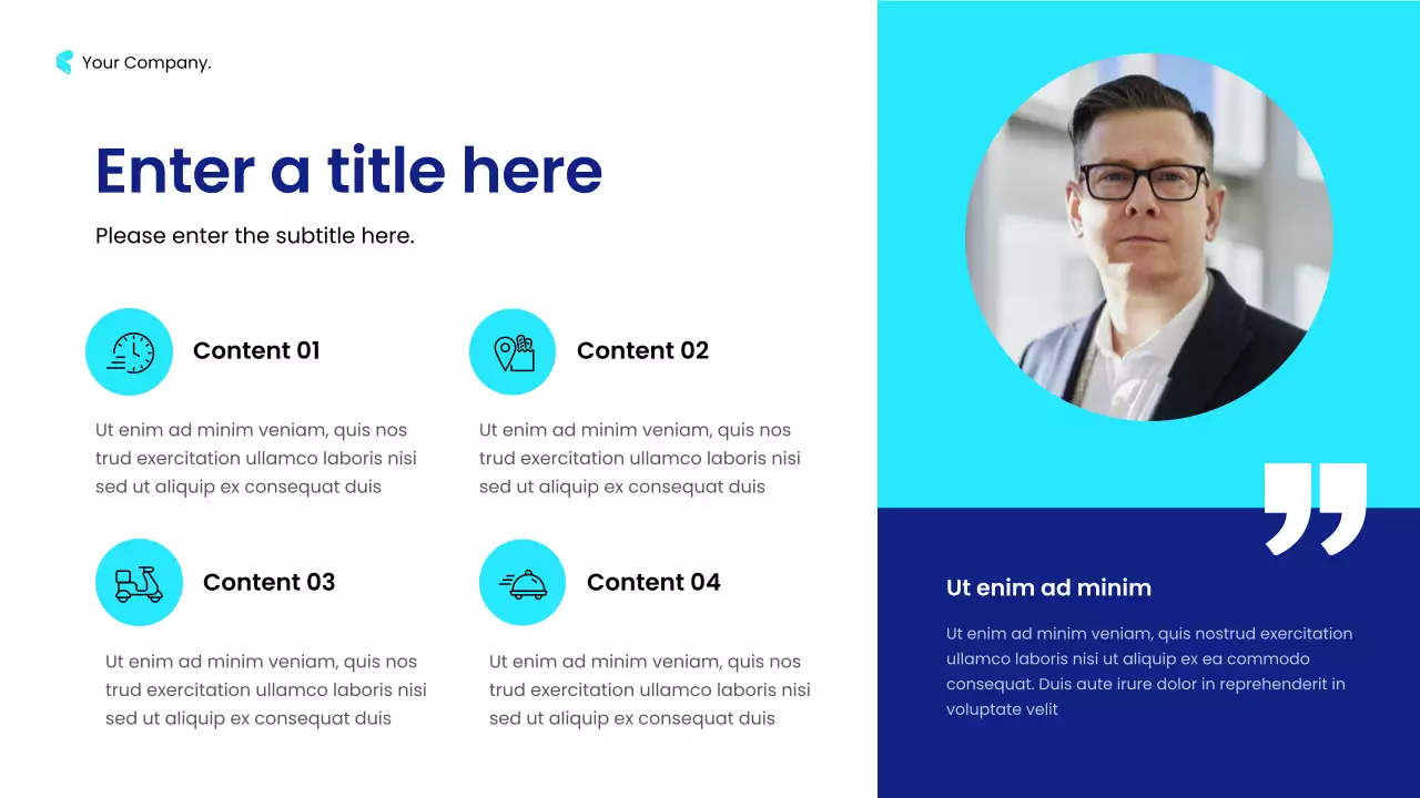 blue modern business presentation