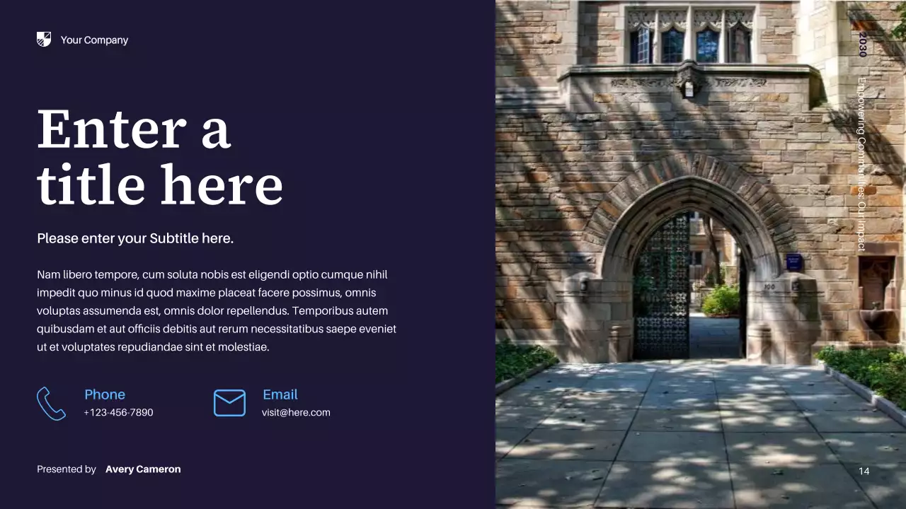 blue modern community presentation