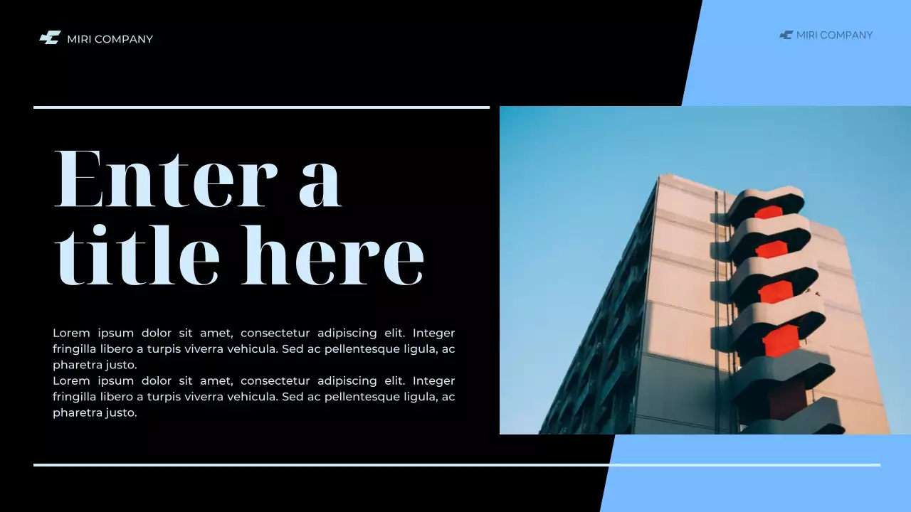 blue modern business report