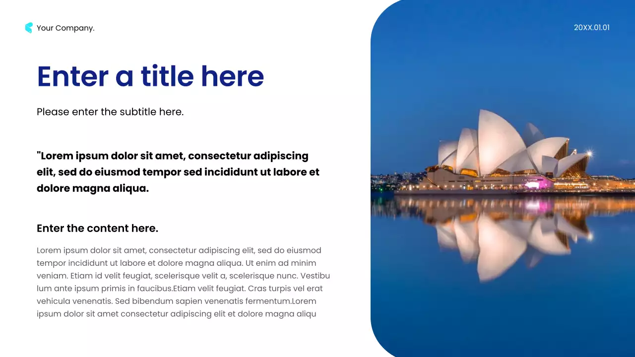 blue modern business presentation