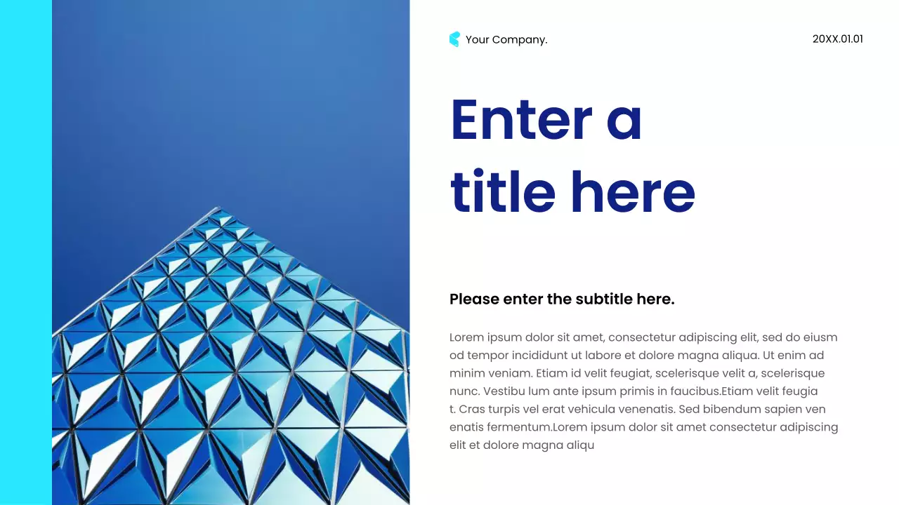 blue modern business presentation