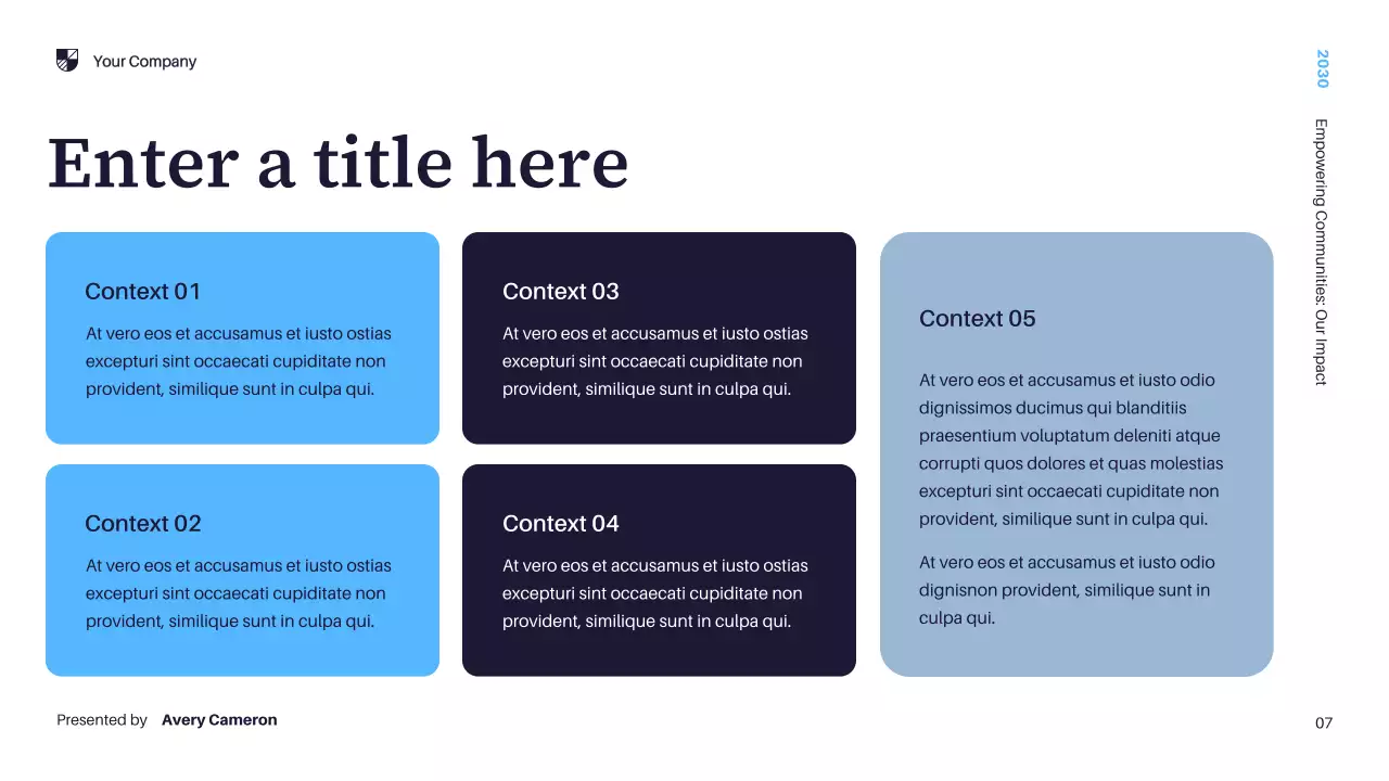 blue modern community presentation