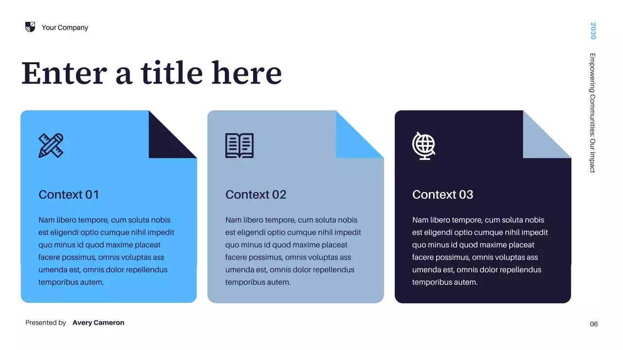 blue modern community presentation