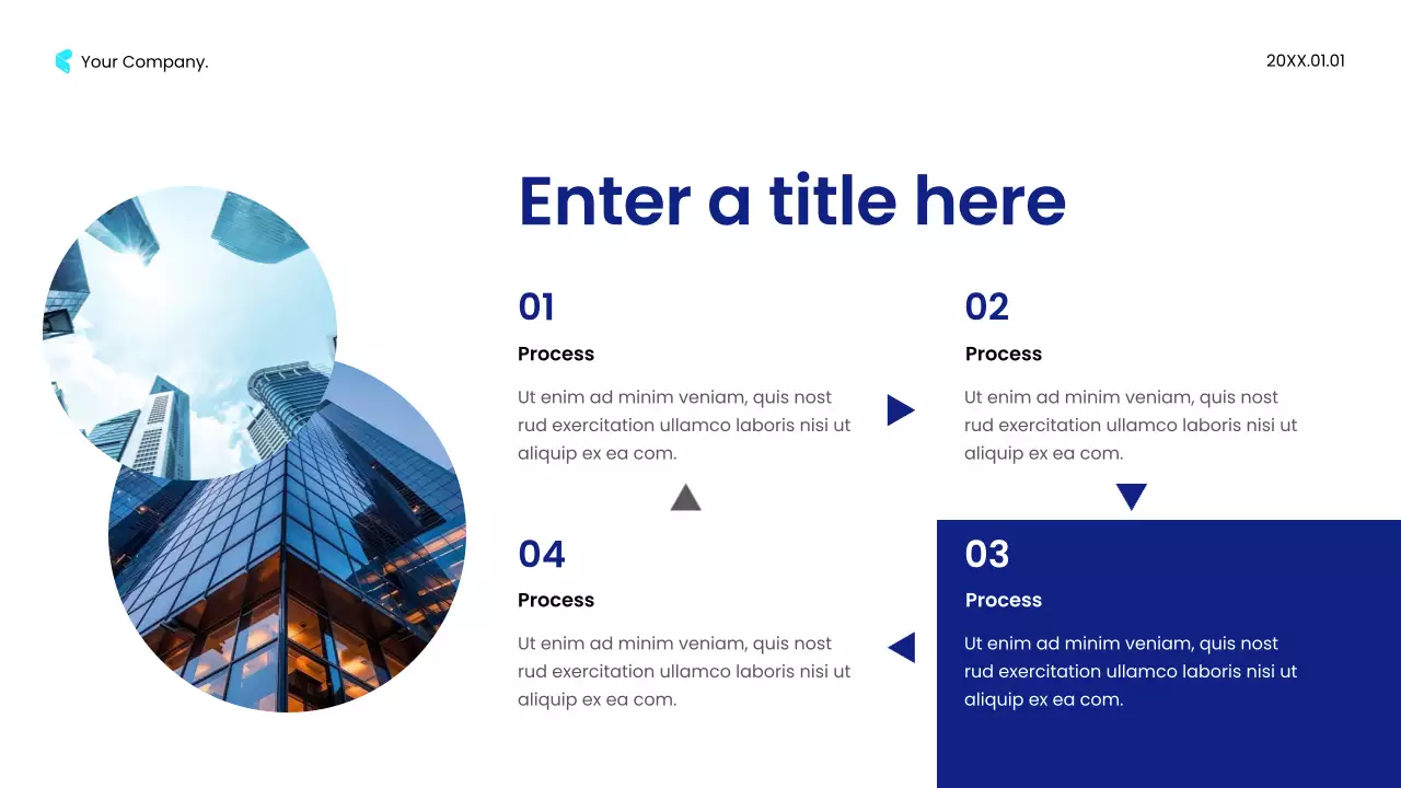 blue modern business presentation