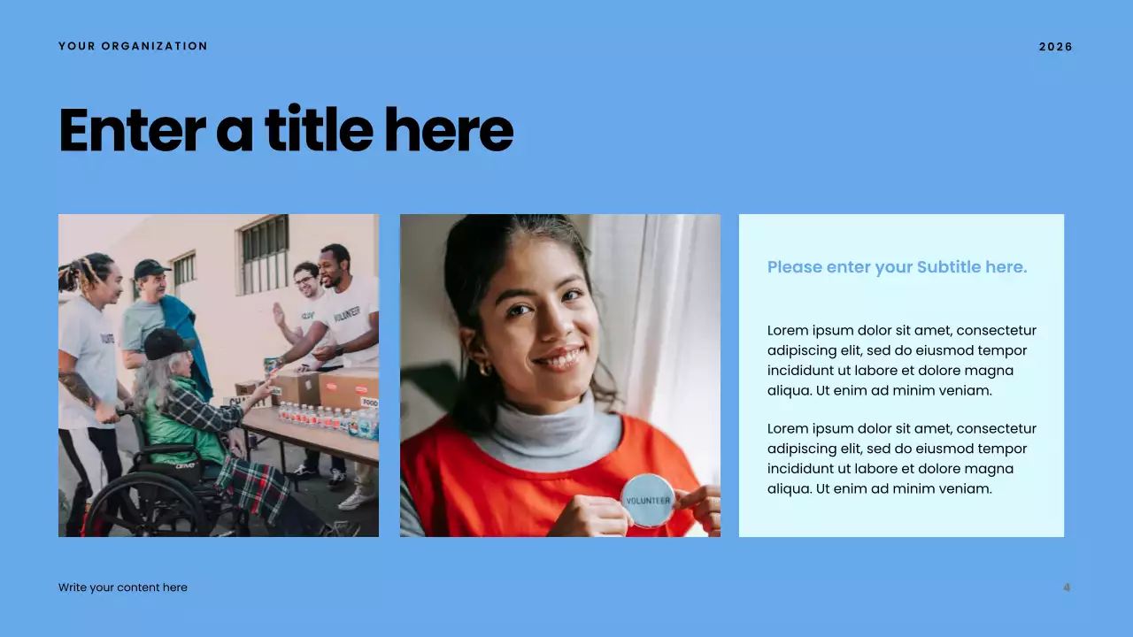 blue modern community presentation