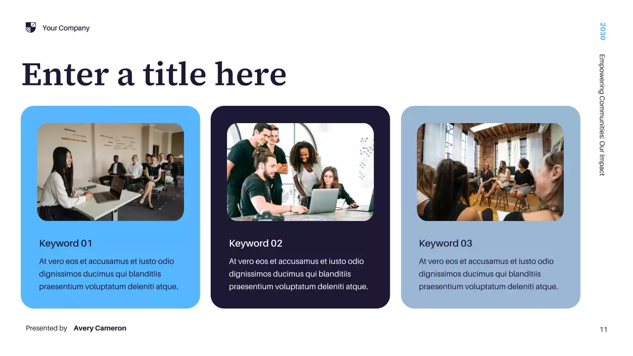 blue modern community presentation