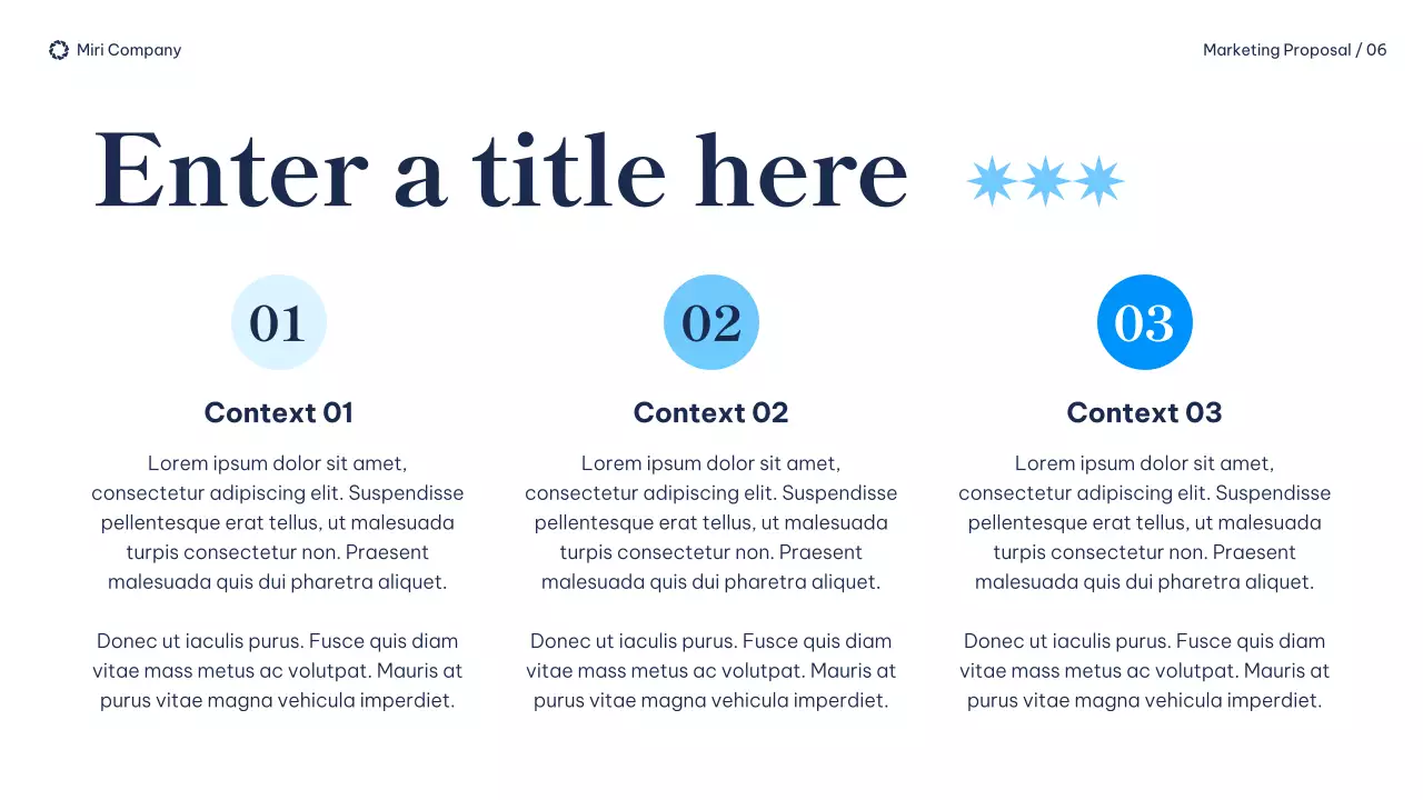 navy modern marketing proposal