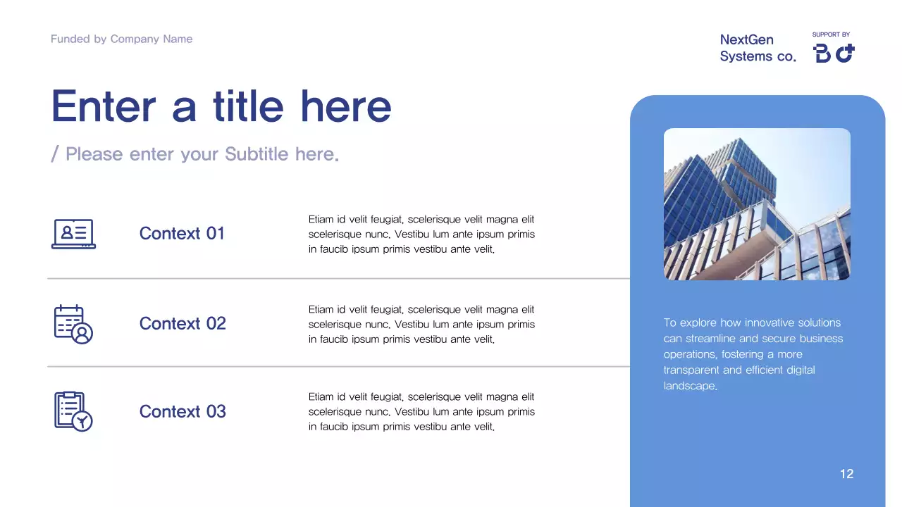 blue modern conference announcement