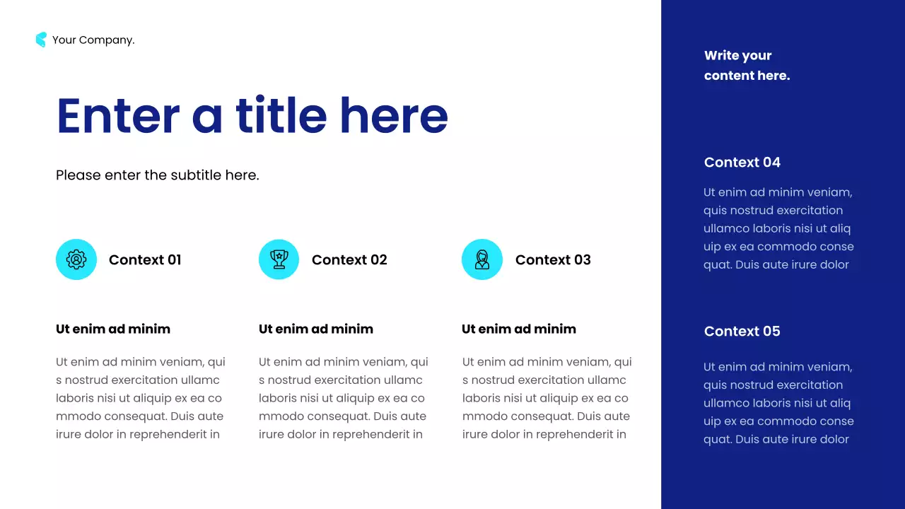 blue modern business presentation