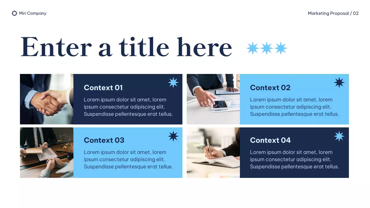 navy modern marketing proposal