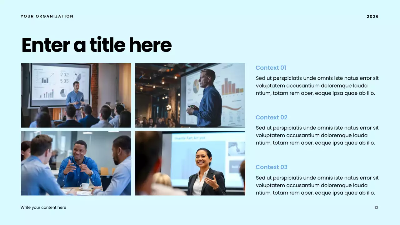 blue modern community presentation