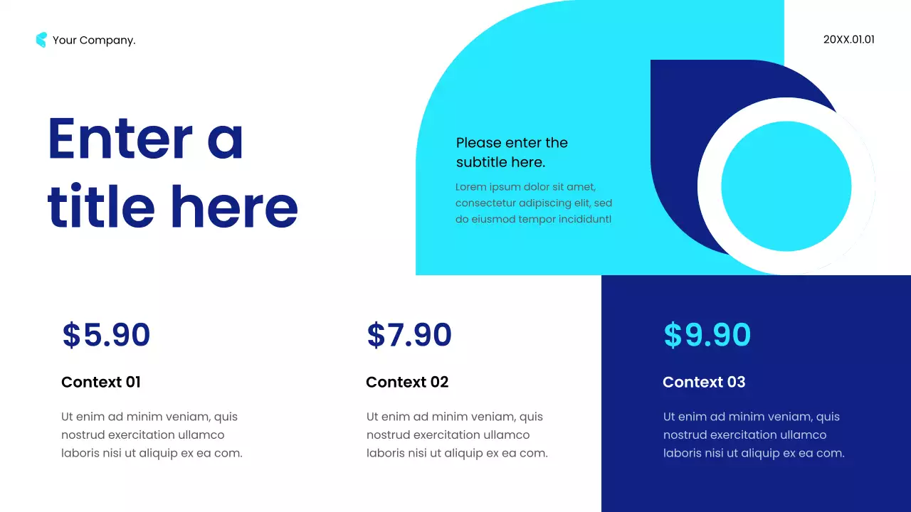 blue modern business presentation