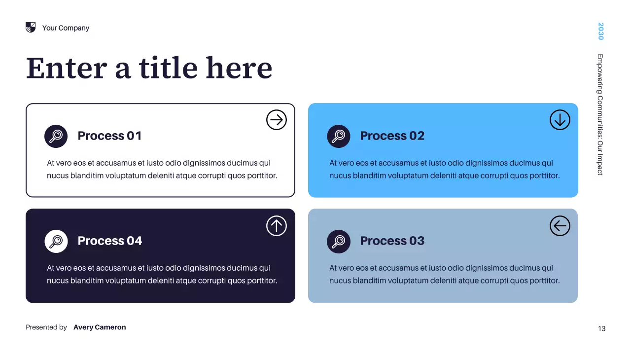 blue modern community presentation