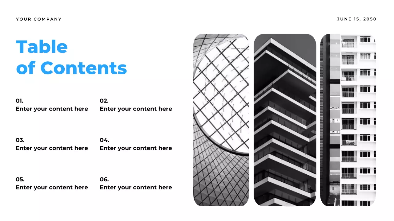 blue modern report document