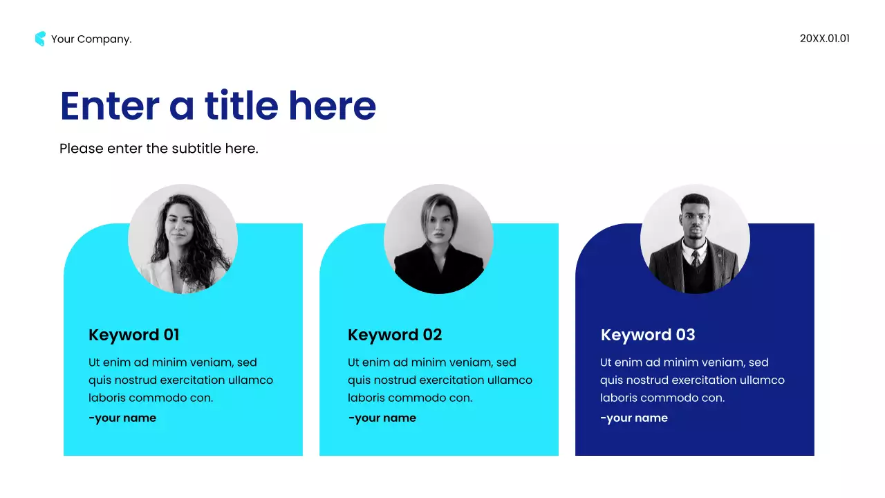 blue modern business presentation