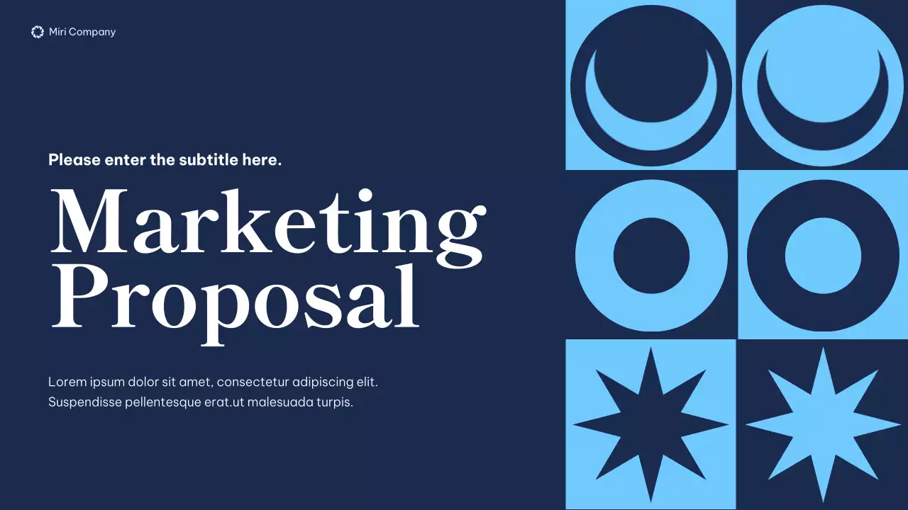 navy modern marketing proposal