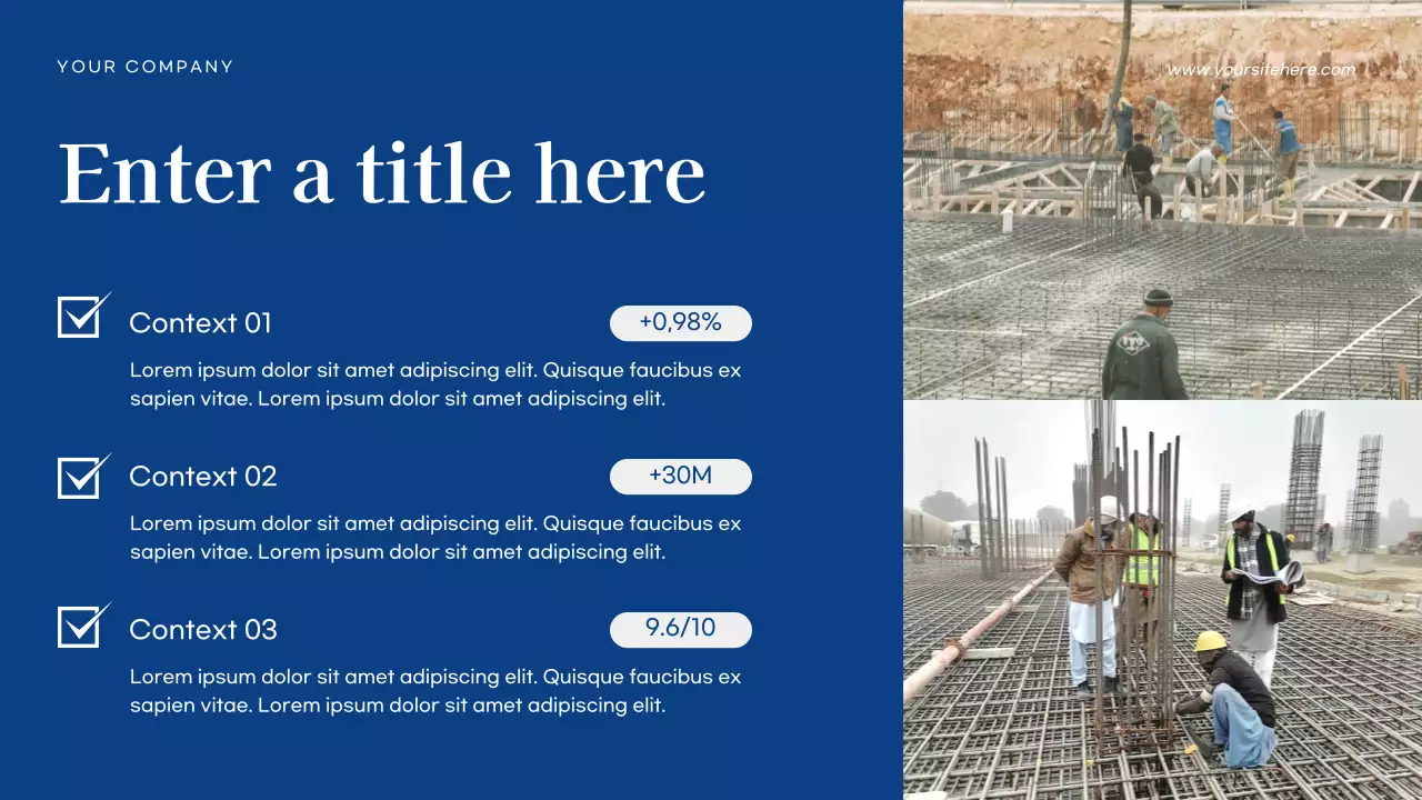 blue modern business document