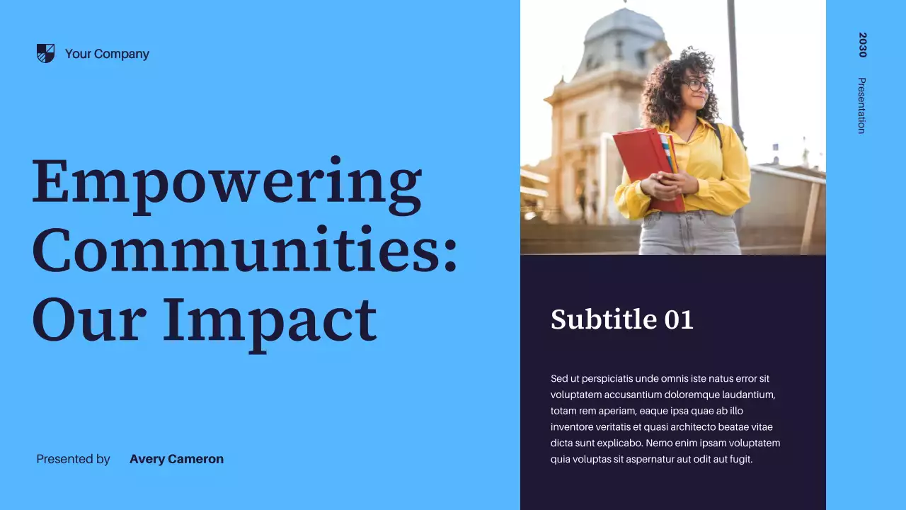 blue modern community presentation