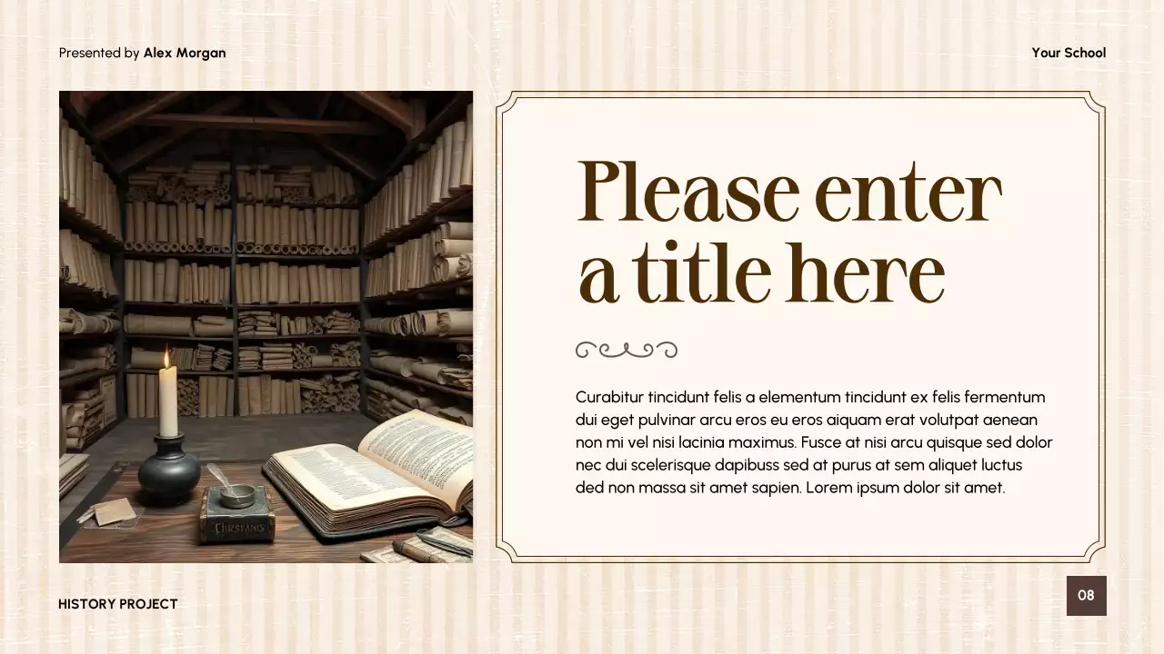 Beige Vintage Literature Presentation