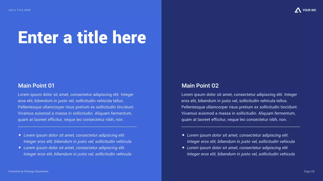 Blue Modern Business Report Presentation