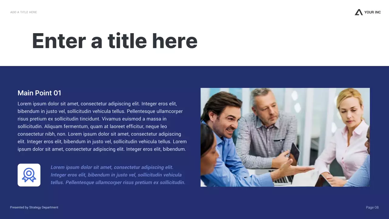 Blue Modern Business Report Presentation