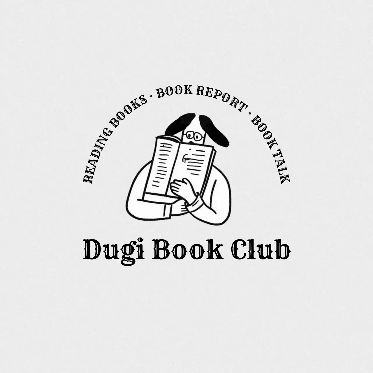 흰색 심플 독서 모임 안내