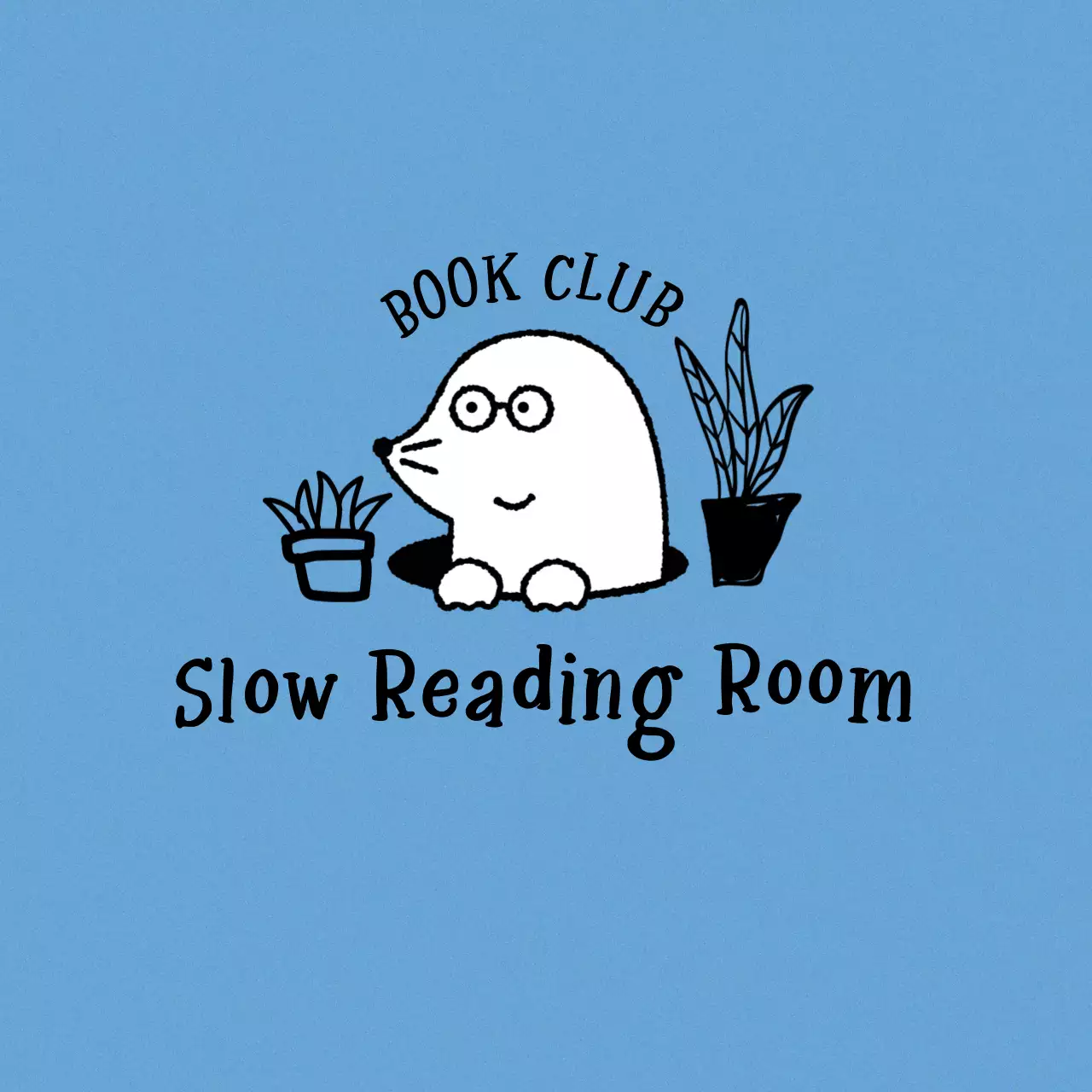 하늘색 심플 독서 모임 안내