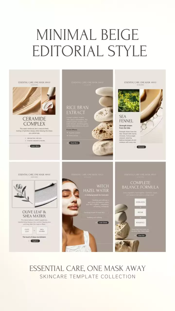 Beige Minimal Skincare Promotion Instagram Story