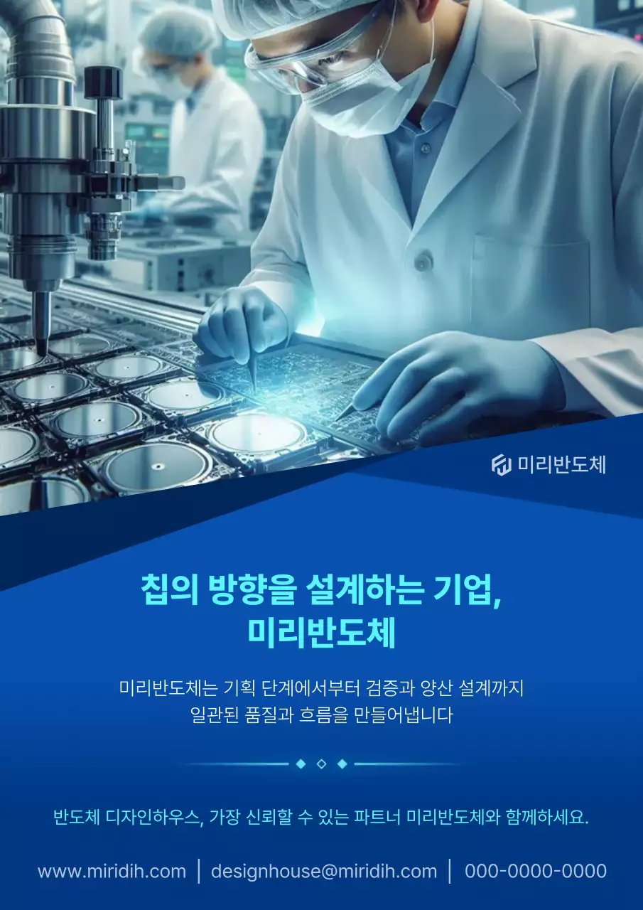 파랑 모던 반도체 광고