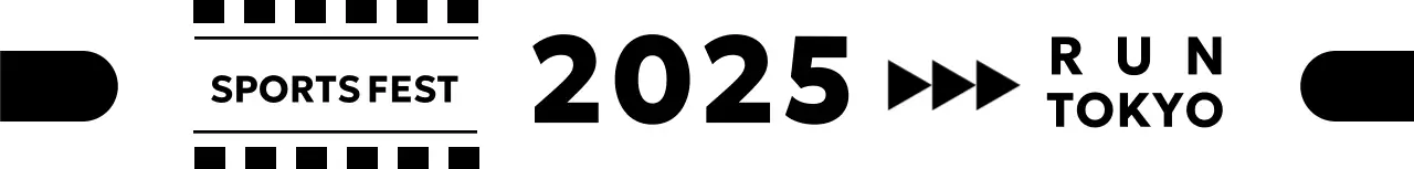 白黒 モダン マラソン ロゴ 図形テキスト