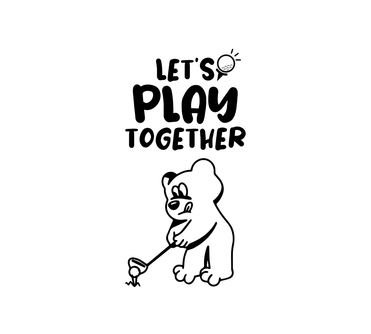 白黒 シンプル キャラクター ポスター スポーツイラスト