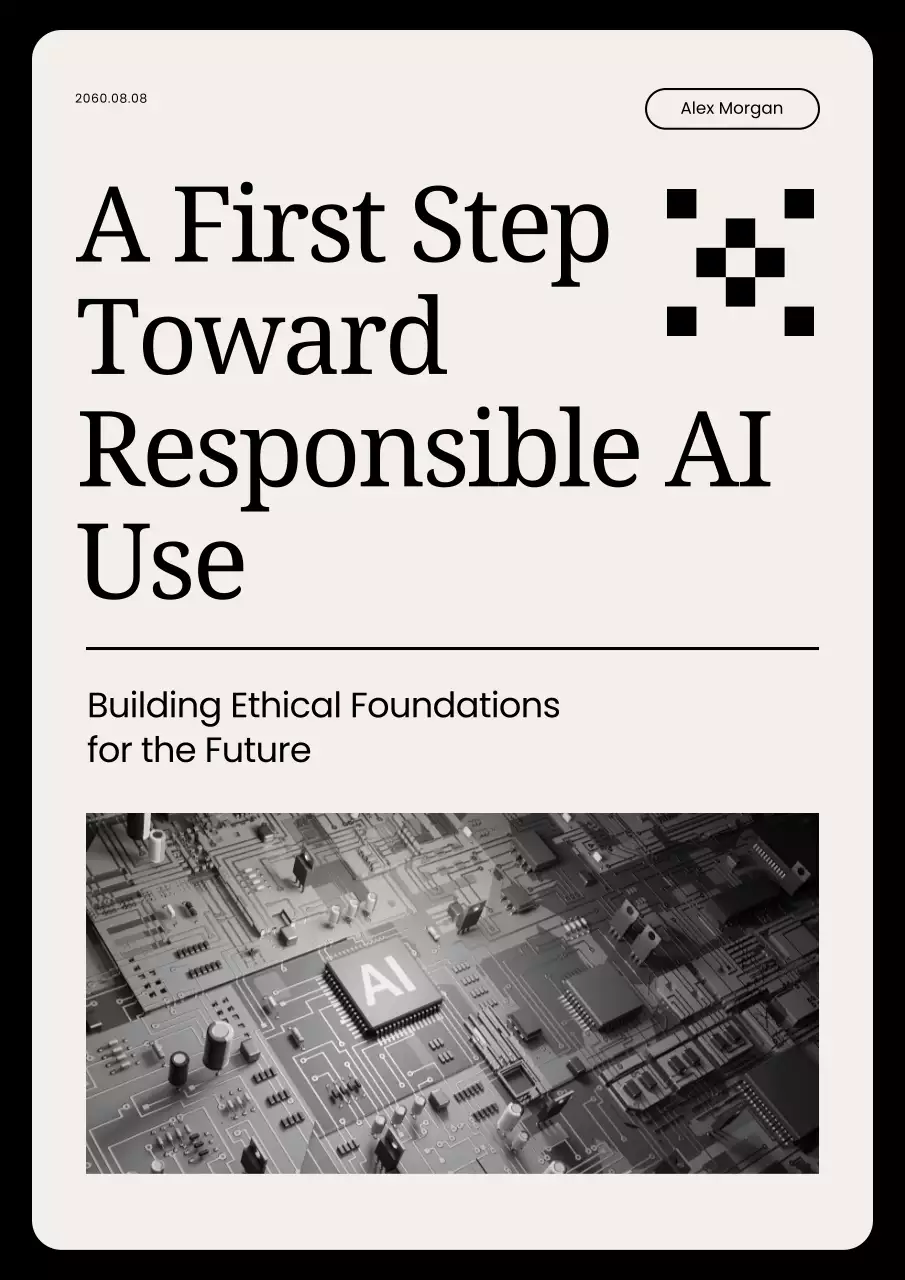 Beige Modern AI Guide Poster