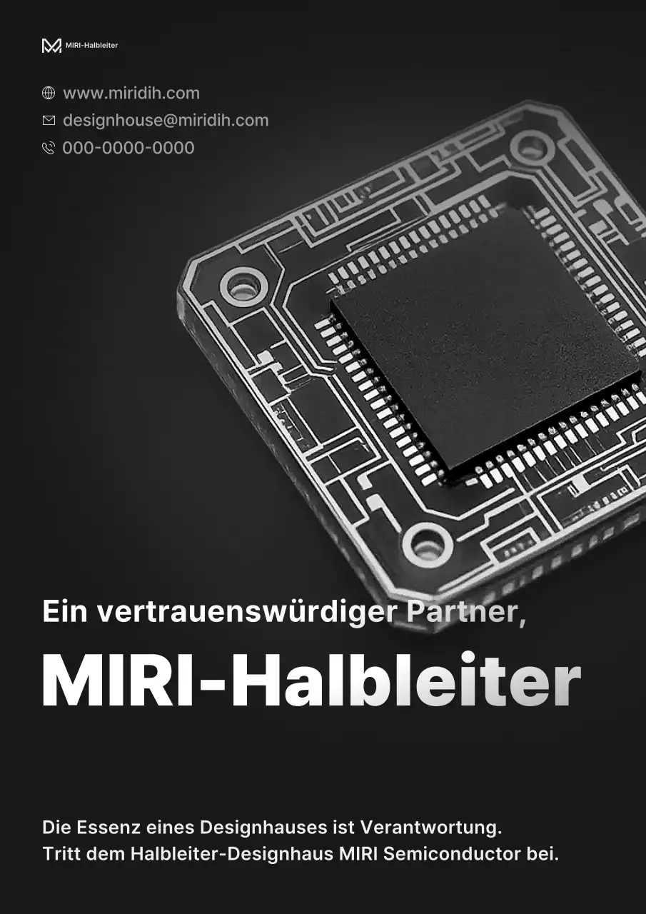 Schwarze moderne Halbleiterwerbung