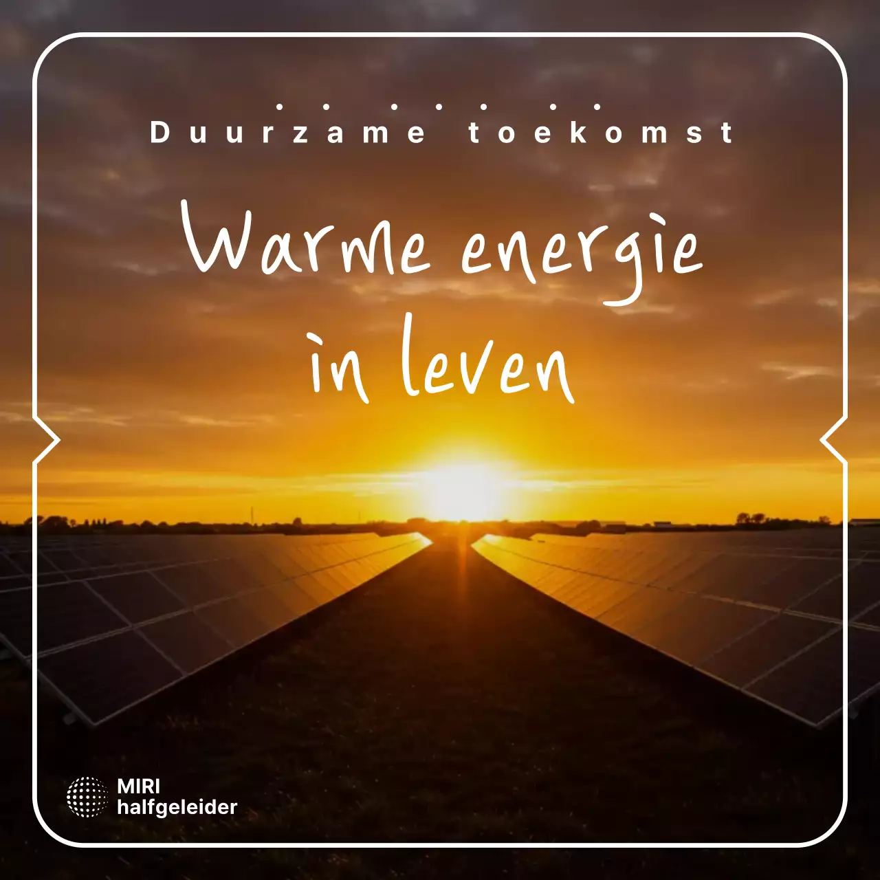 Oranje Moderne Energie Advertentie