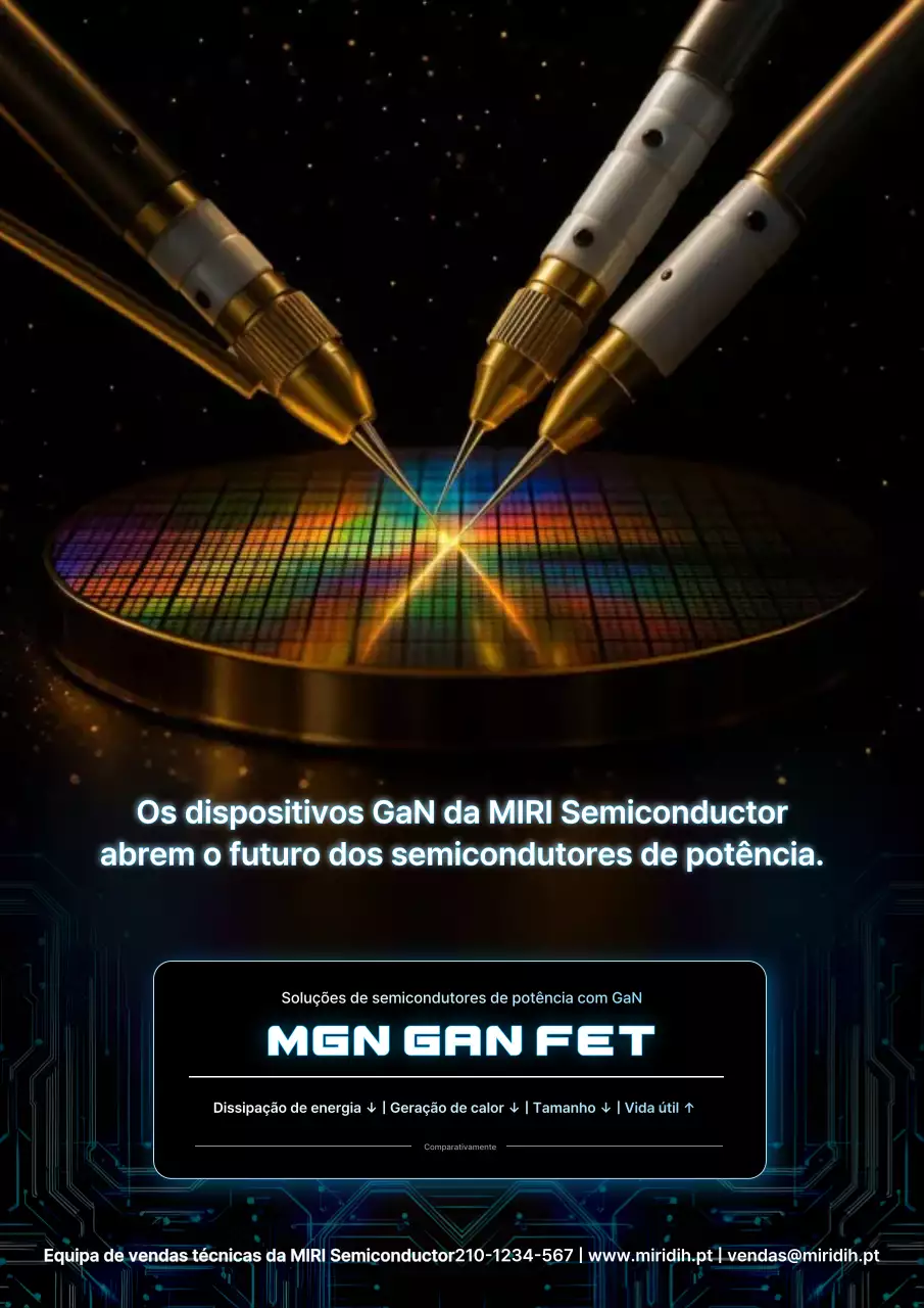 Anúncio de tecnologia moderna em preto