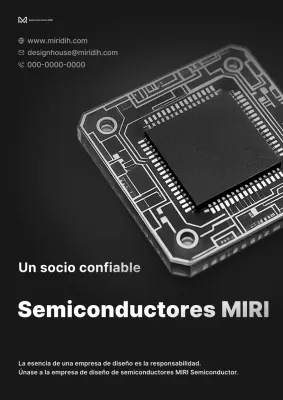 Anuncio de semiconductores modernos negros