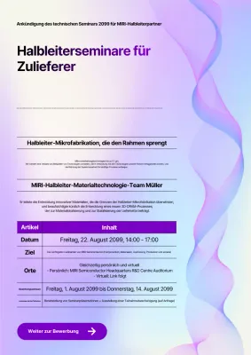 Yeonbora Modern Technology Seminarführer