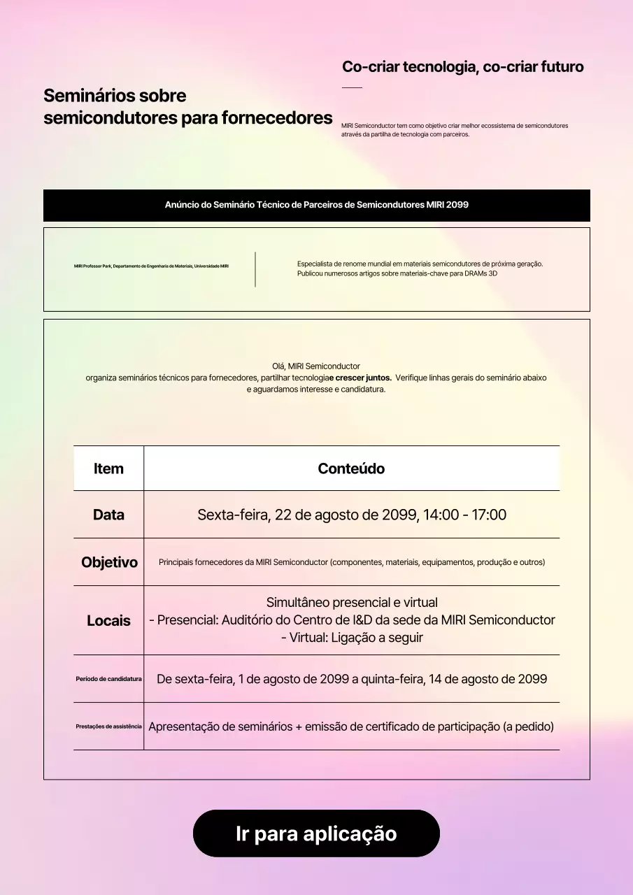 Guia do Seminário de Tecnologia Moderna de Yeonbora