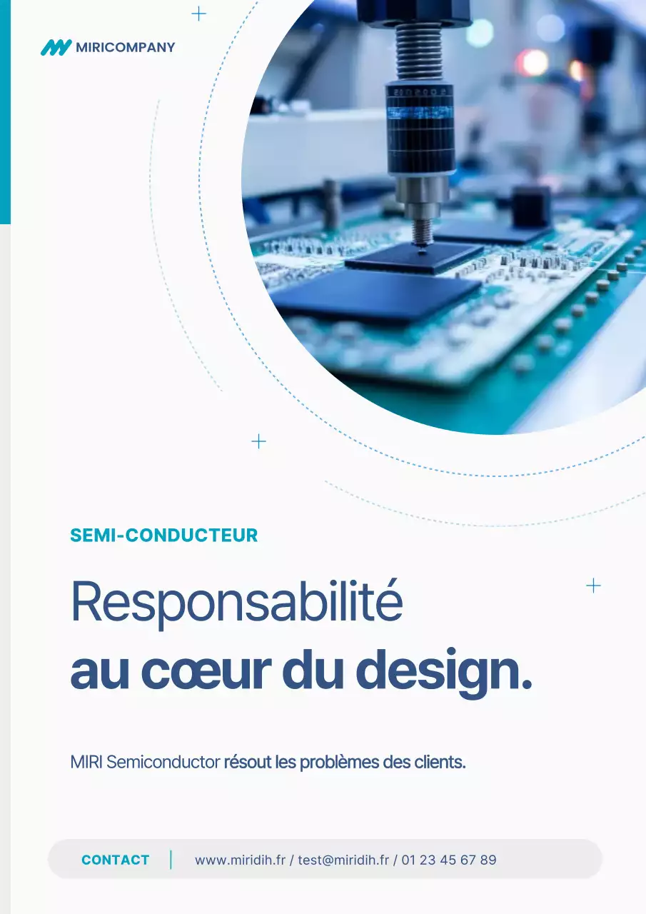 Promotion d'une maison de conception de semi-conducteurs blancs simples