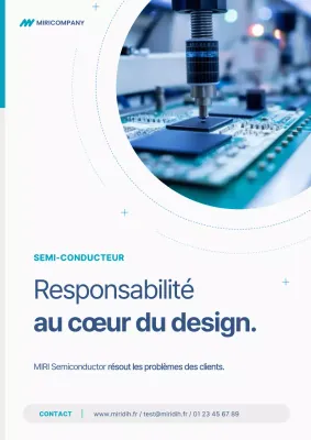 Promotion d'une maison de conception de semi-conducteurs blancs simples