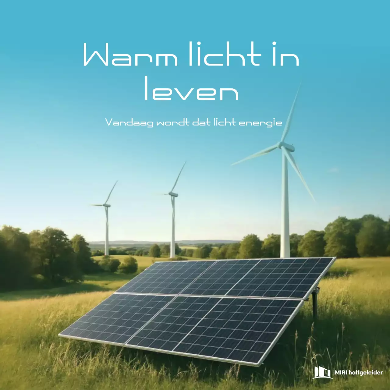 Sky Blue Moderne Energie Promotie